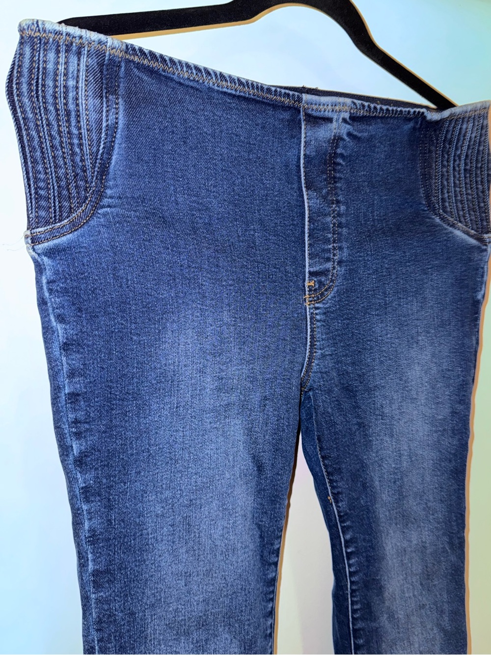 Pilcro Anthropologie Pull On Bootcut Jeans Dark Wash Stretch Size 31 - Picture 5 of 6